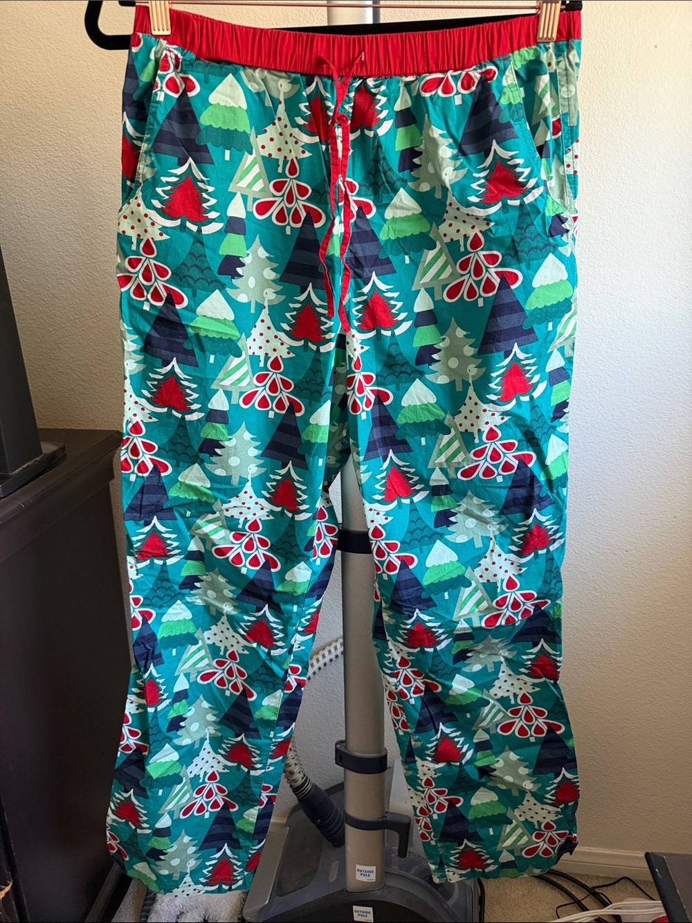 Matilda Jane Men’s Teal & Red Holiday Tree Lounge Joggers